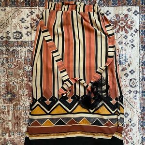 H&M patterned midi skirt